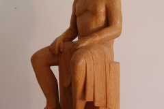 München, Meisterstück, Sitzender M 1:2, Eichenholz