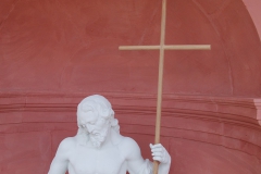 Mainz, St. Ignaz, Aussenfassade Attribute